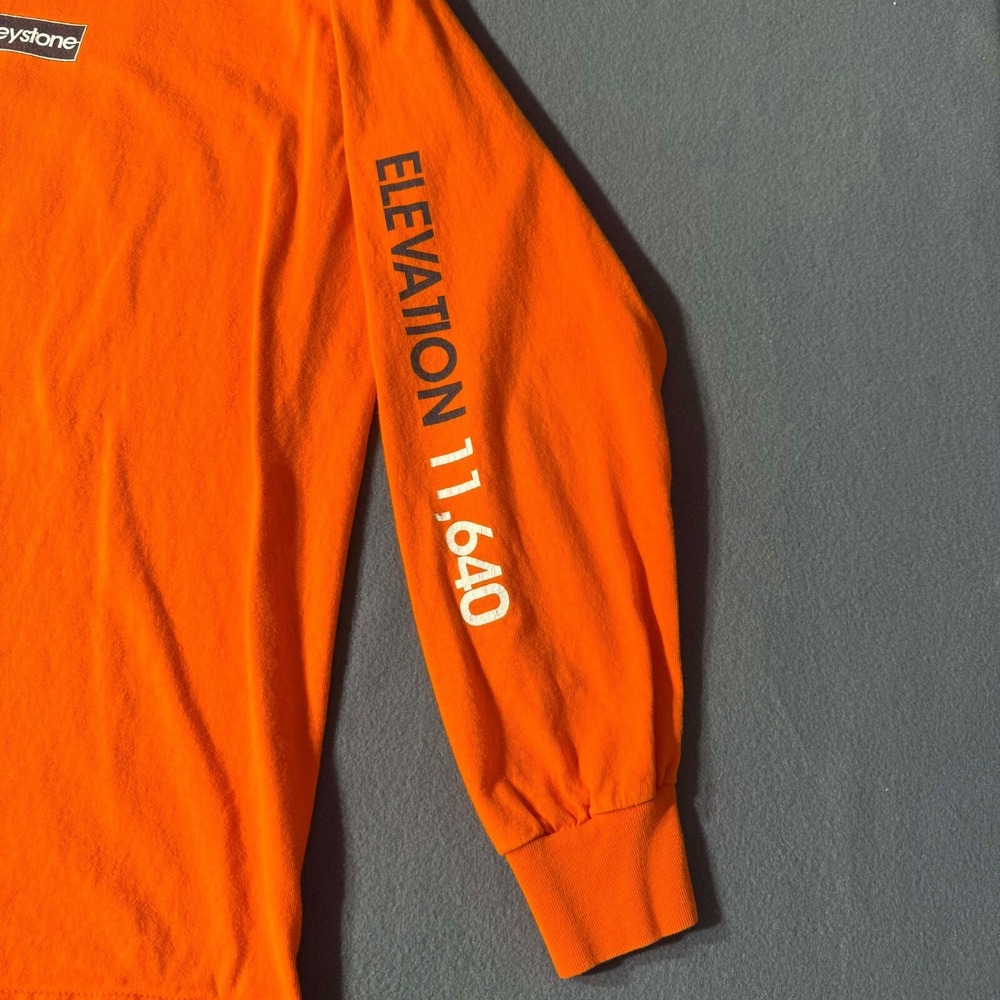 Gildan Keystone Colorado TShirt Mens XL Orange Long Sleeve Elevation 11,640 - Picture 2 of 10